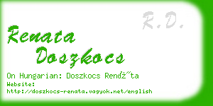 renata doszkocs business card